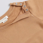 Organic Fleece Over Size Sweatshirt-Biscuit