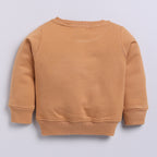 Organic Fleece Over Size Sweatshirt-Biscuit