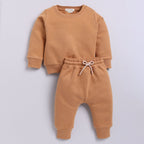 Organic Fleece Sweatshirt & Jogger Set-Biscuit