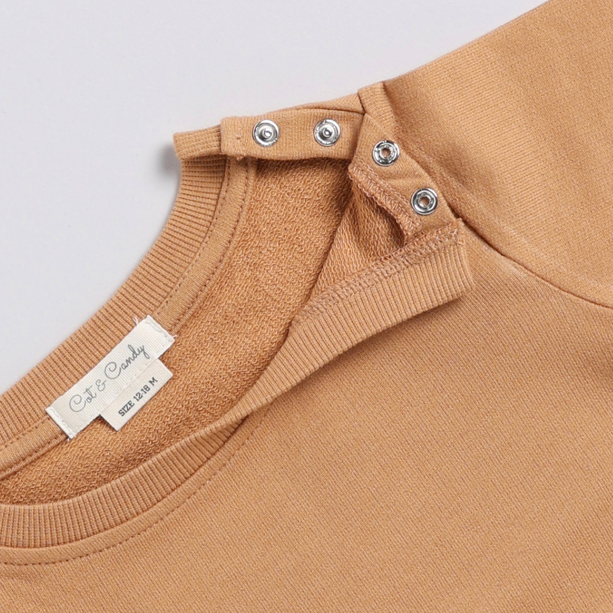 Organic Fleece Sweatshirt & Jogger Set-Biscuit