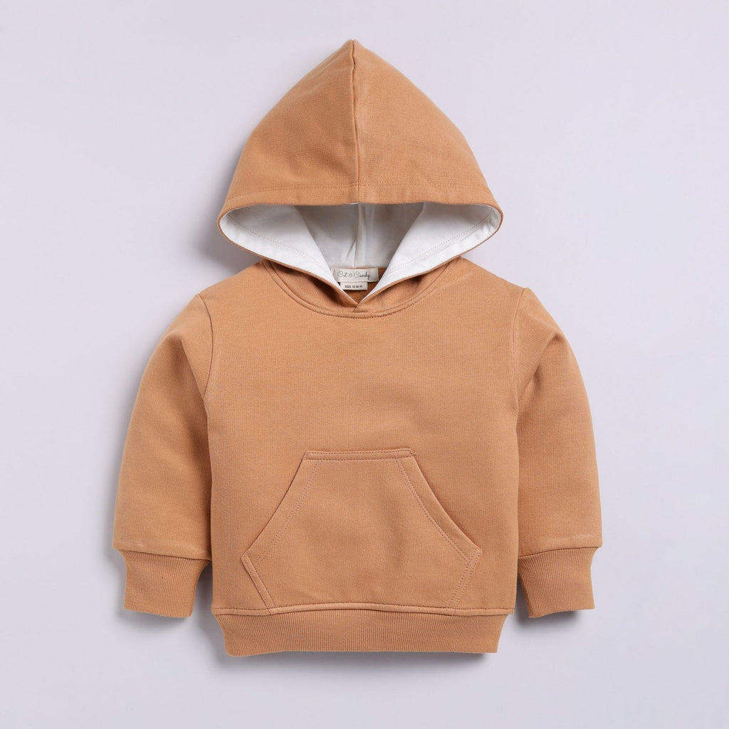 Organic Fleece Hoodie & Jogger Set-Biscuit