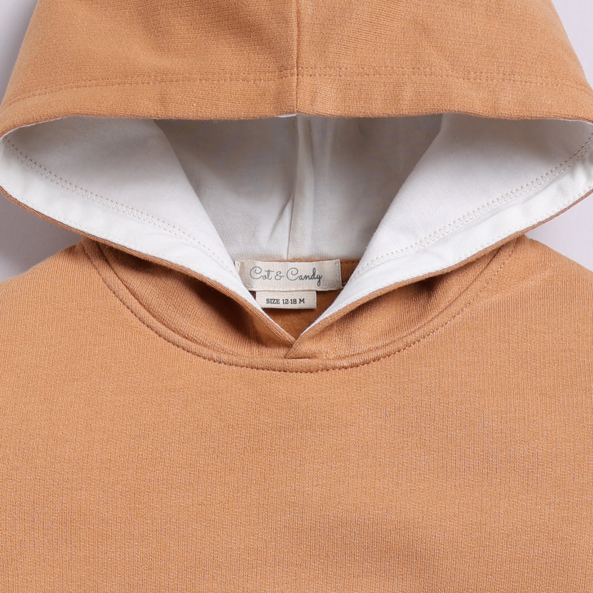 Organic Fleece Hoodie & Jogger Set-Biscuit