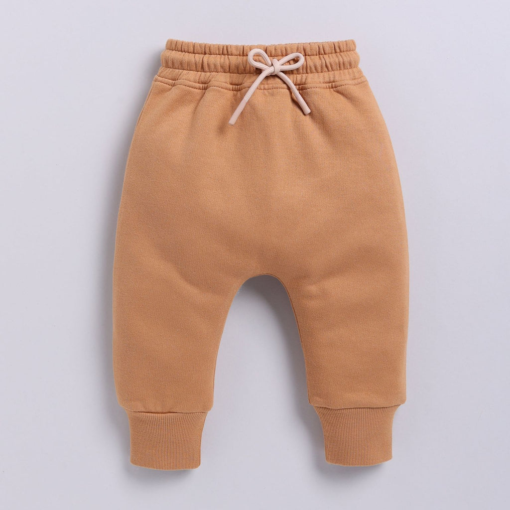 Organic Fleece Hoodie & Jogger Set-Biscuit