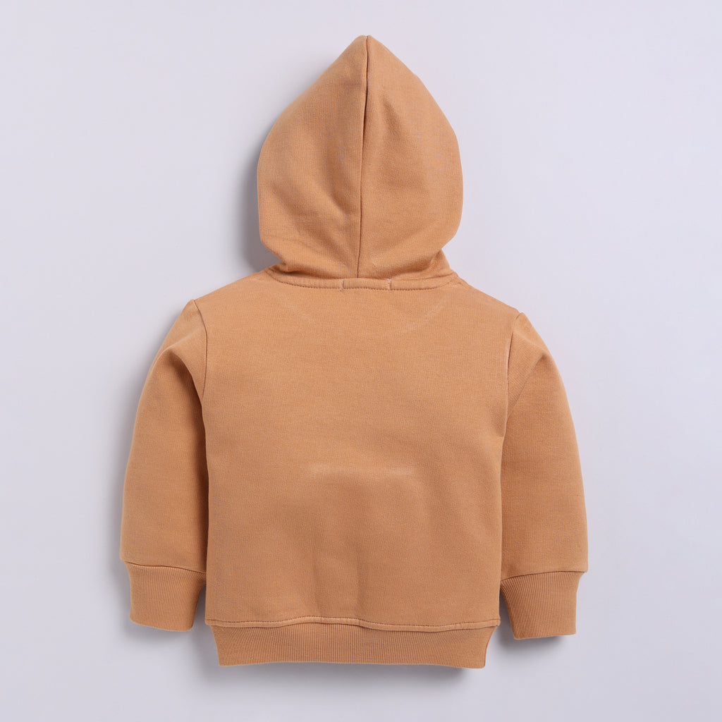 Organic Fleece Over Size Hoodie-Biscuit