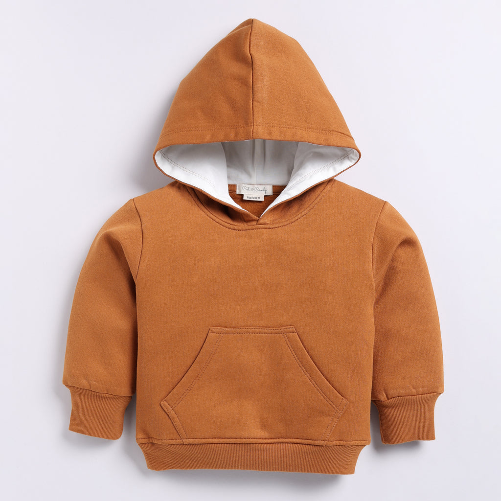 Organic Fleece Over Size Hoodie-Pumpkin Spice