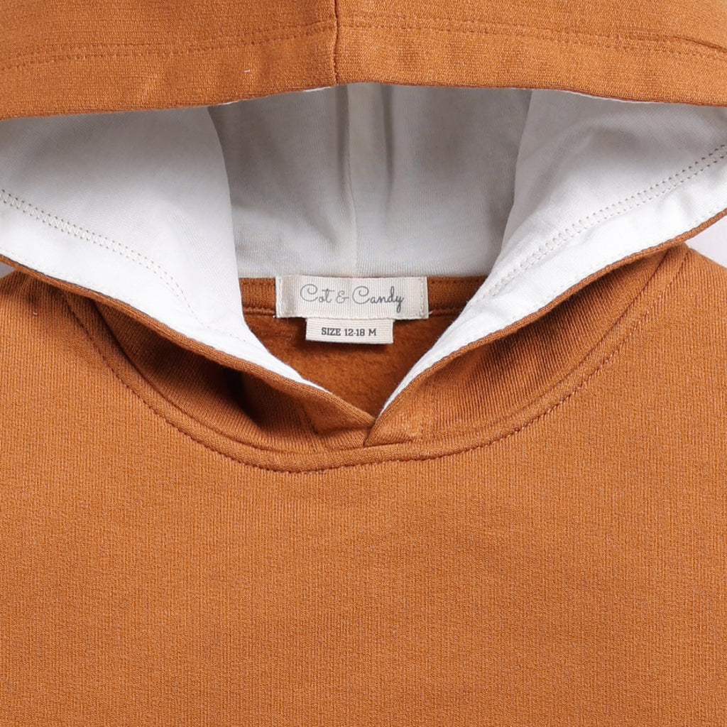 Organic Fleece Over Size Hoodie-Pumpkin Spice