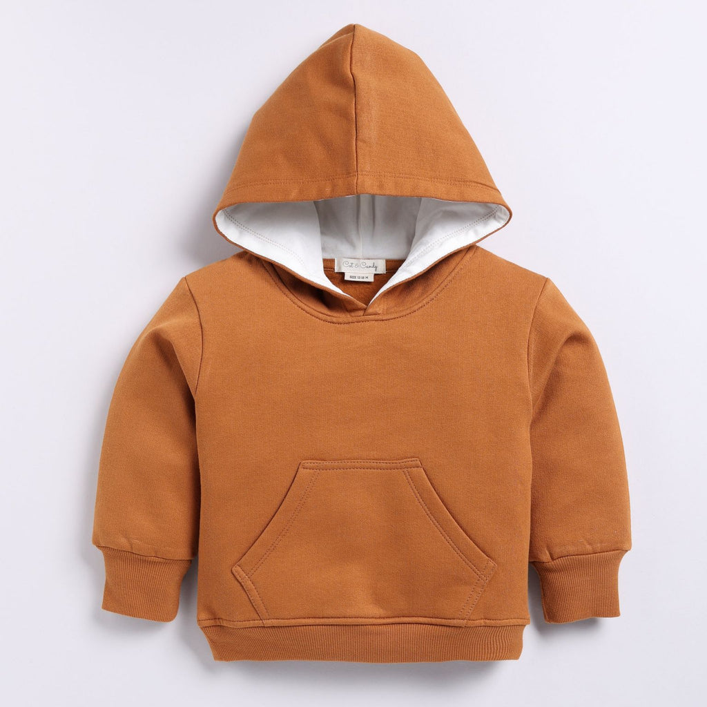 Organic Fleece Hoodie & Jogger Set-Pumpkin Spice