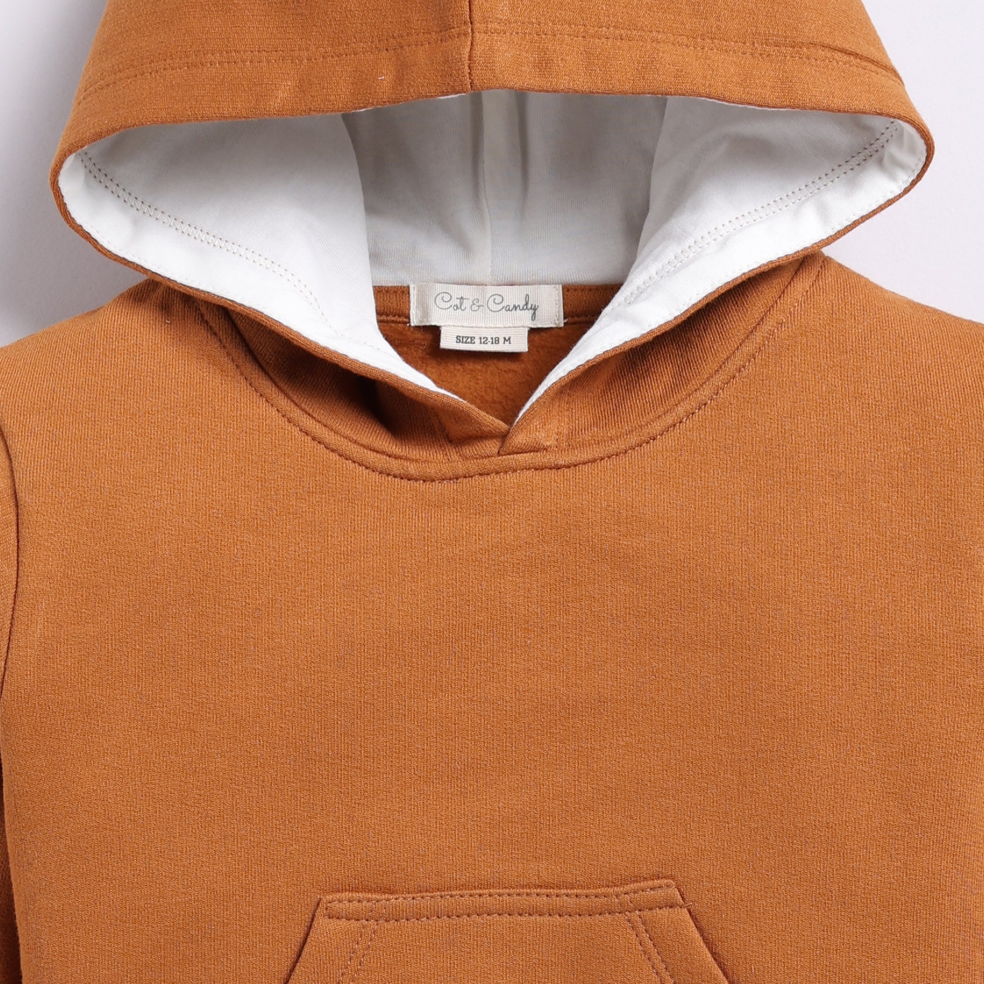 Organic Fleece Hoodie & Jogger Set-Pumpkin Spice