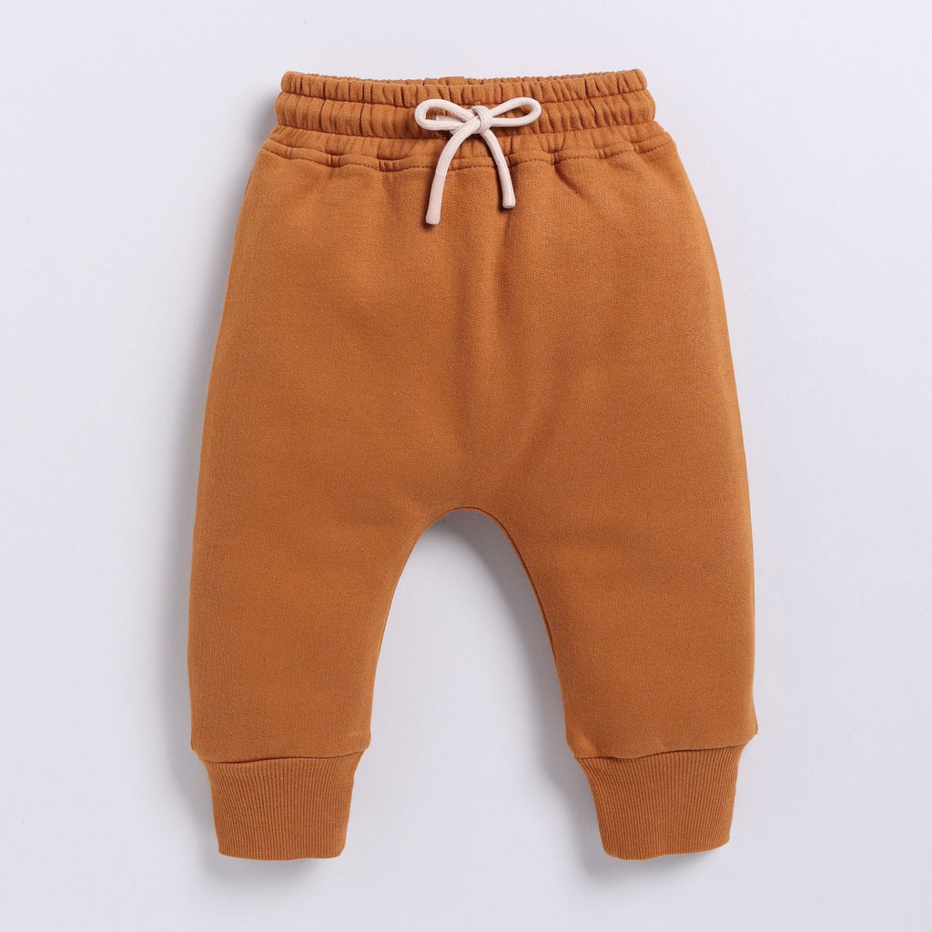 Organic Fleece Hoodie & Jogger Set-Pumpkin Spice