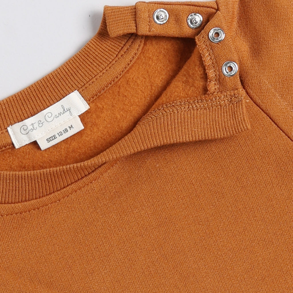Organic Fleece Over Size Sweatshirt-Pumpkin Spice