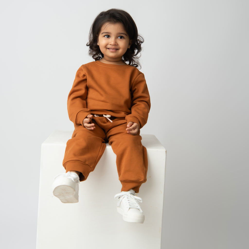 Organic Fleece Over Size Sweatshirt-Pumpkin Spice