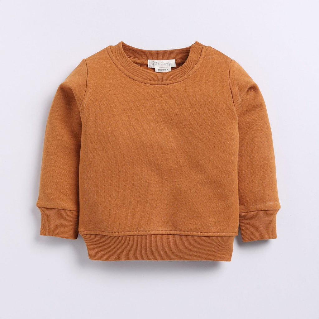 Organic Fleece Sweatshirt & Jogger Set-Pumpkin Spice