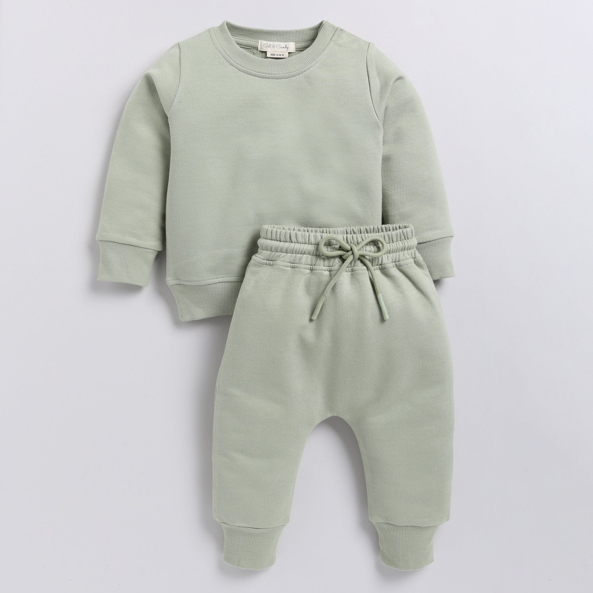 Organic Fleece Sweatshirt & Jogger Set-Tea