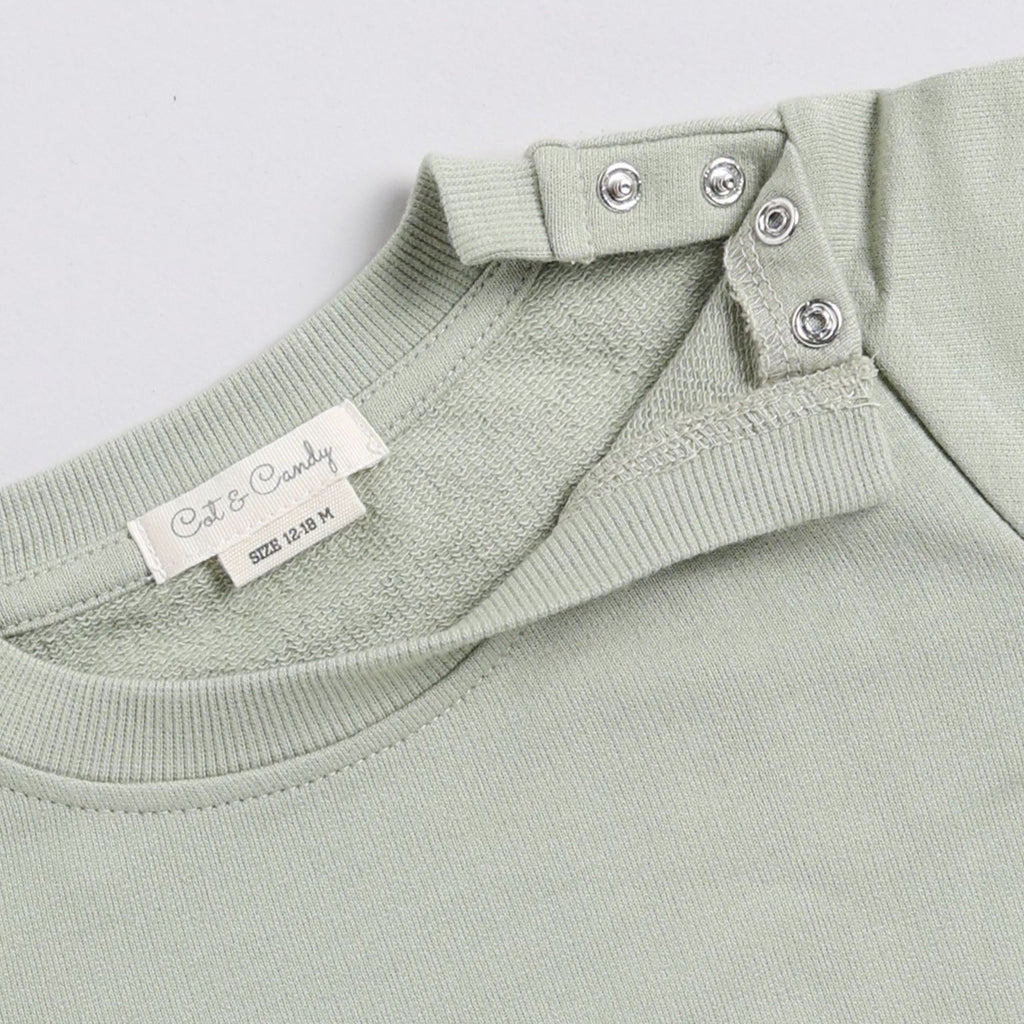 Organic Fleece Sweatshirt & Jogger Set-Tea