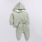 Organic Fleece Hoodie & Jogger Set-Tea