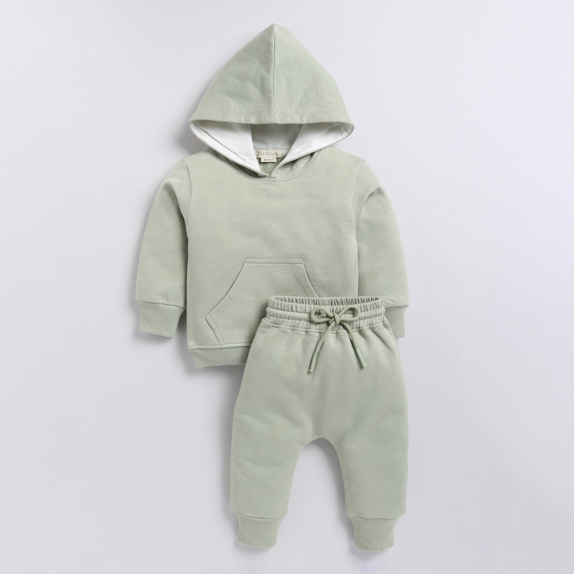 Organic Fleece Hoodie & Jogger Set-Tea