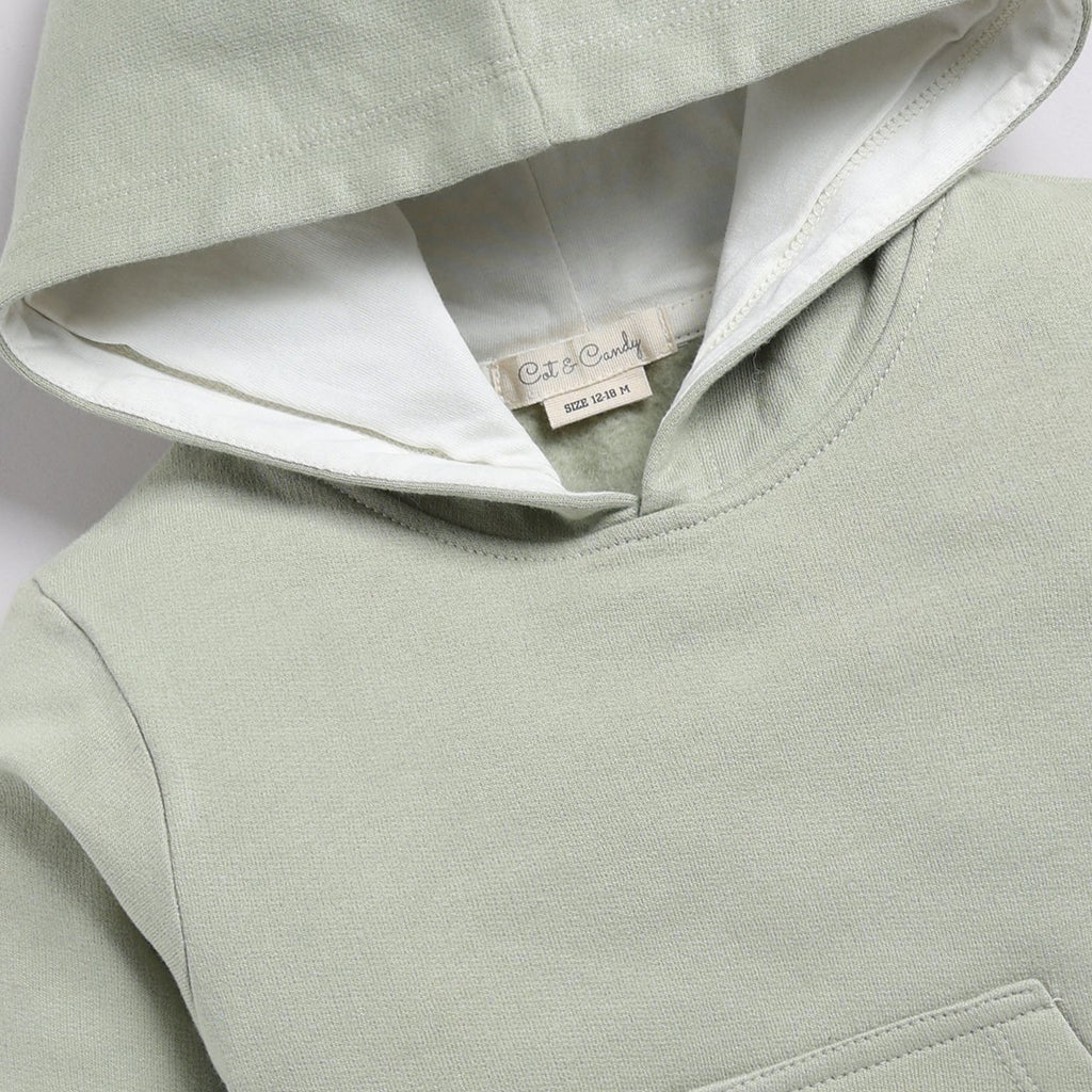 Organic Fleece Hoodie & Jogger Set-Tea