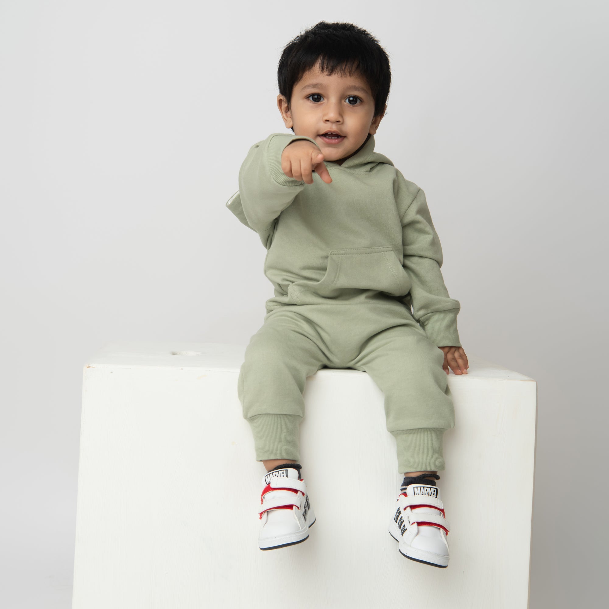 Organic Fleece Hoodie & Jogger Set-Tea