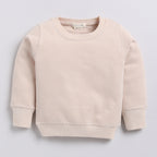 Organic Fleece Over Size Sweatshirt-Almond Peach