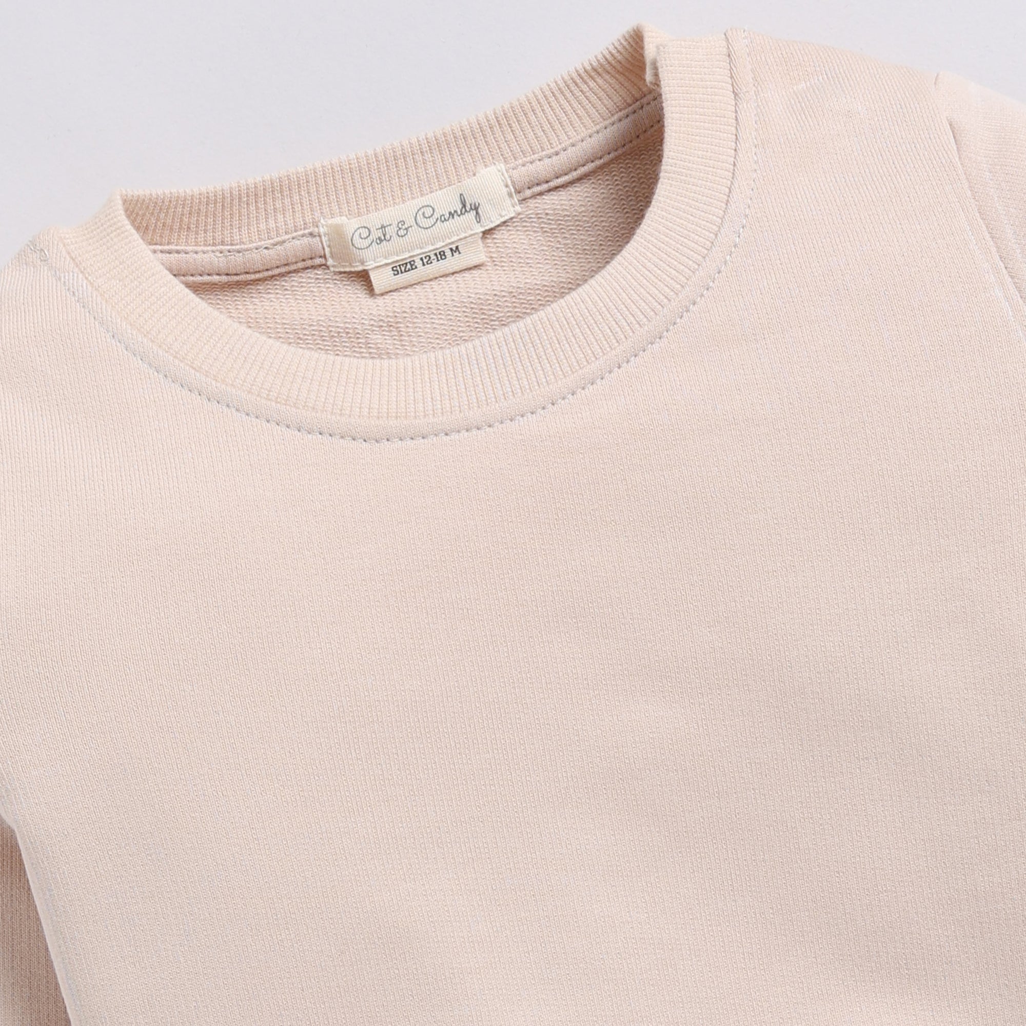 Organic Fleece Sweatshirt & Jogger Set-Almond