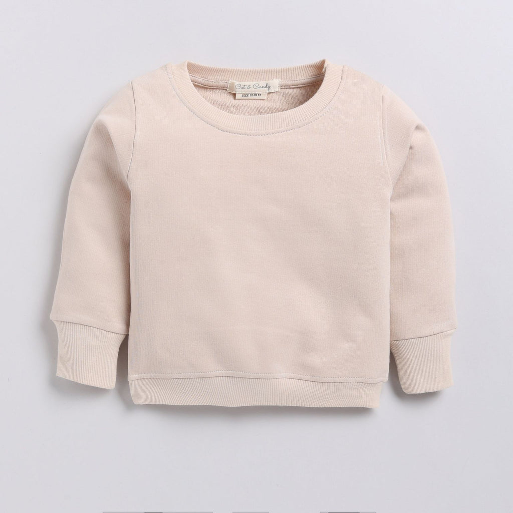 Organic Fleece Sweatshirt & Jogger Set-Almond