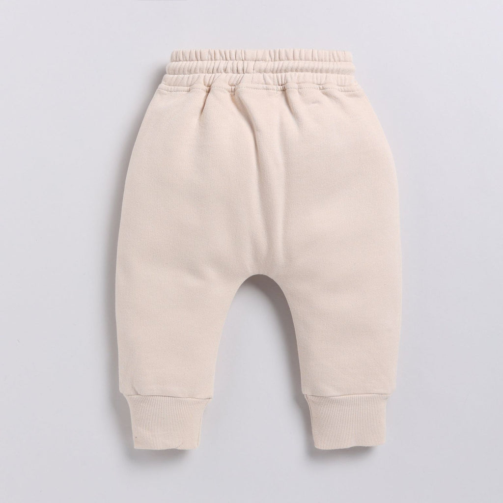 Organic Fleece Sweatshirt & Jogger Set-Almond