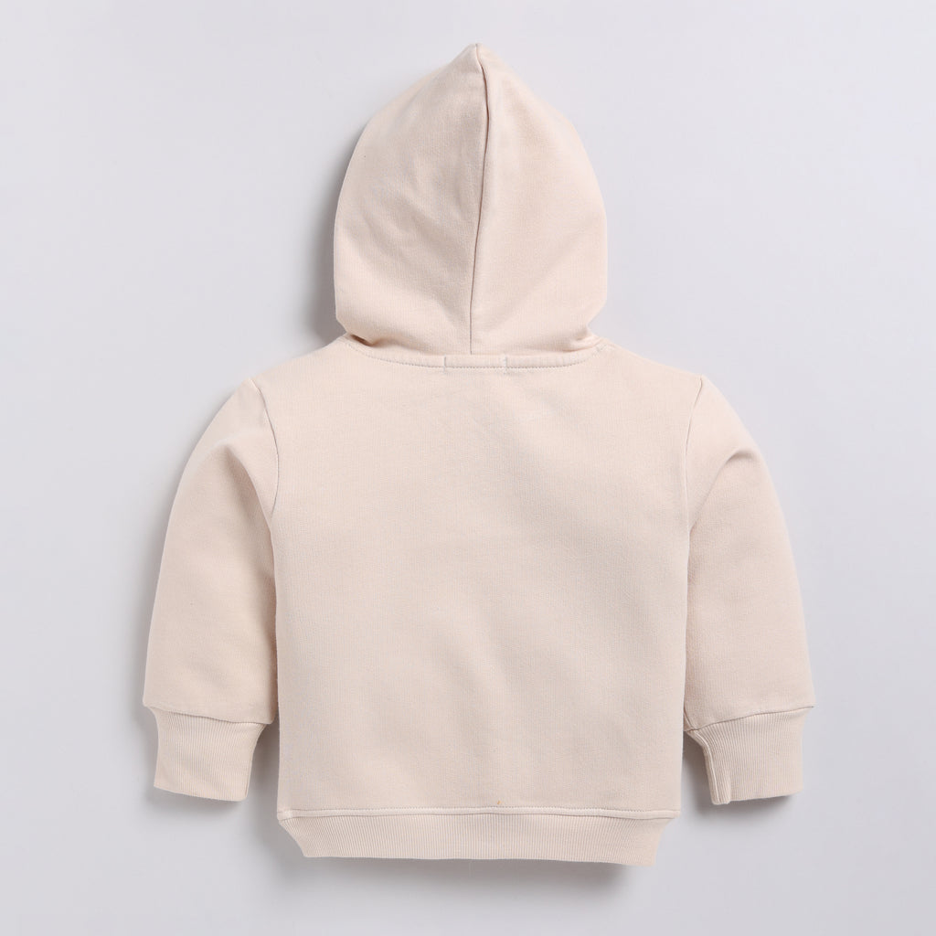 Organic Fleece Over Size Hoodie-Almond Peach