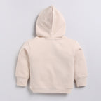 Organic Fleece Over Size Hoodie-Almond Peach
