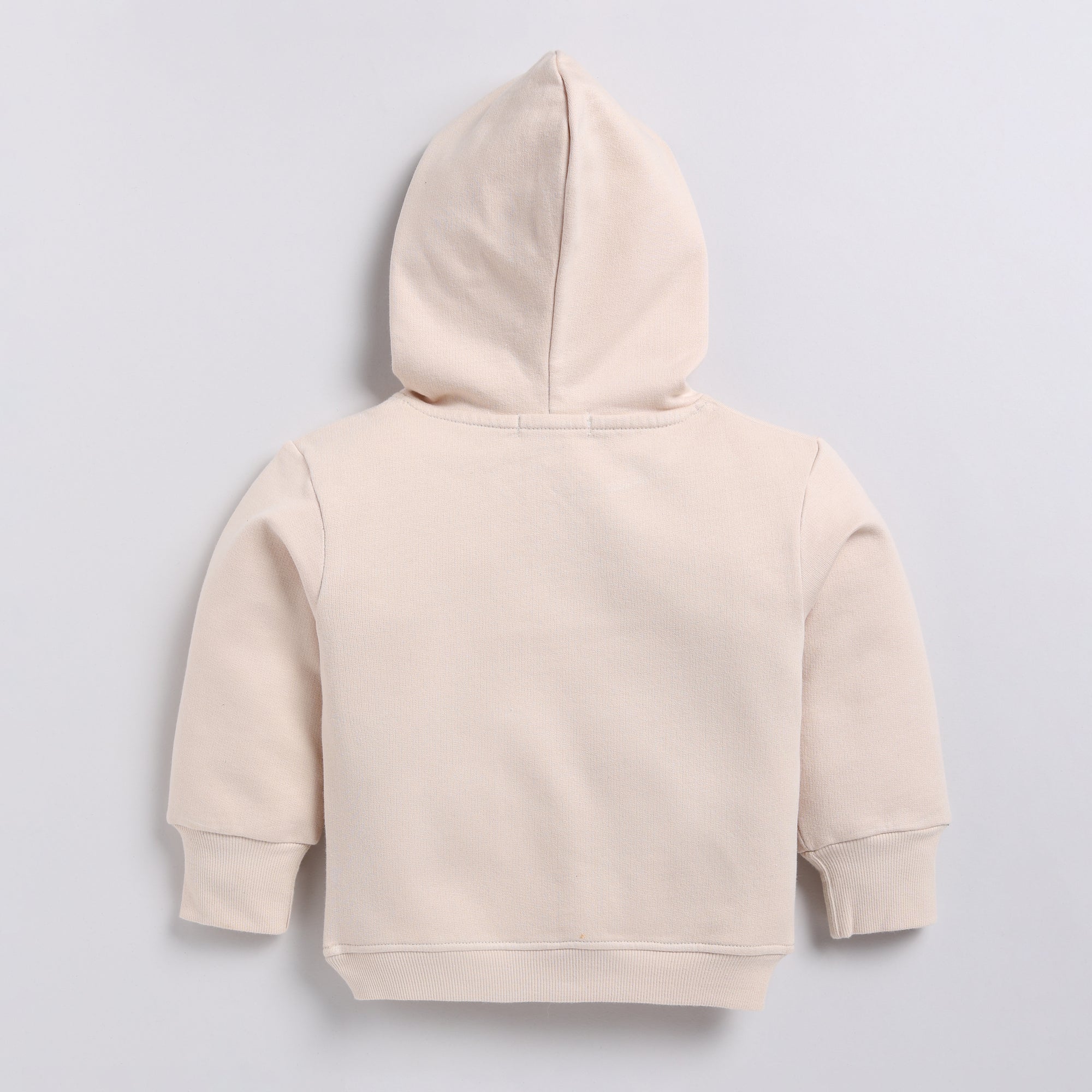 Organic Fleece Over Size Hoodie-Almond Peach