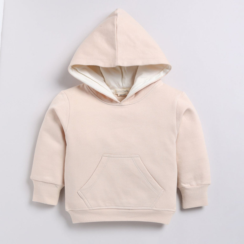 Organic Fleece Hoodie & Jogger Set-Almond