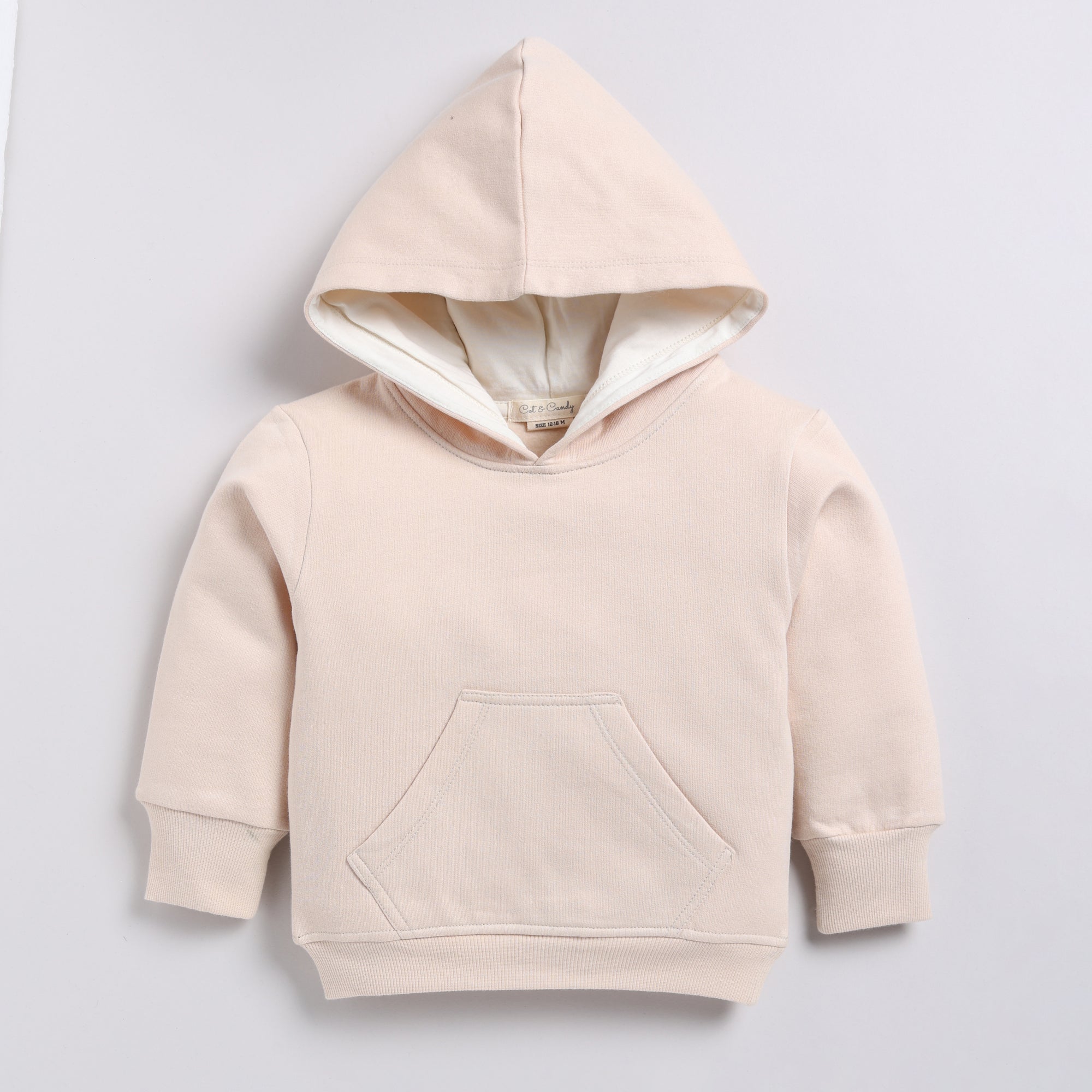 Organic Fleece Hoodie & Jogger Set-Almond