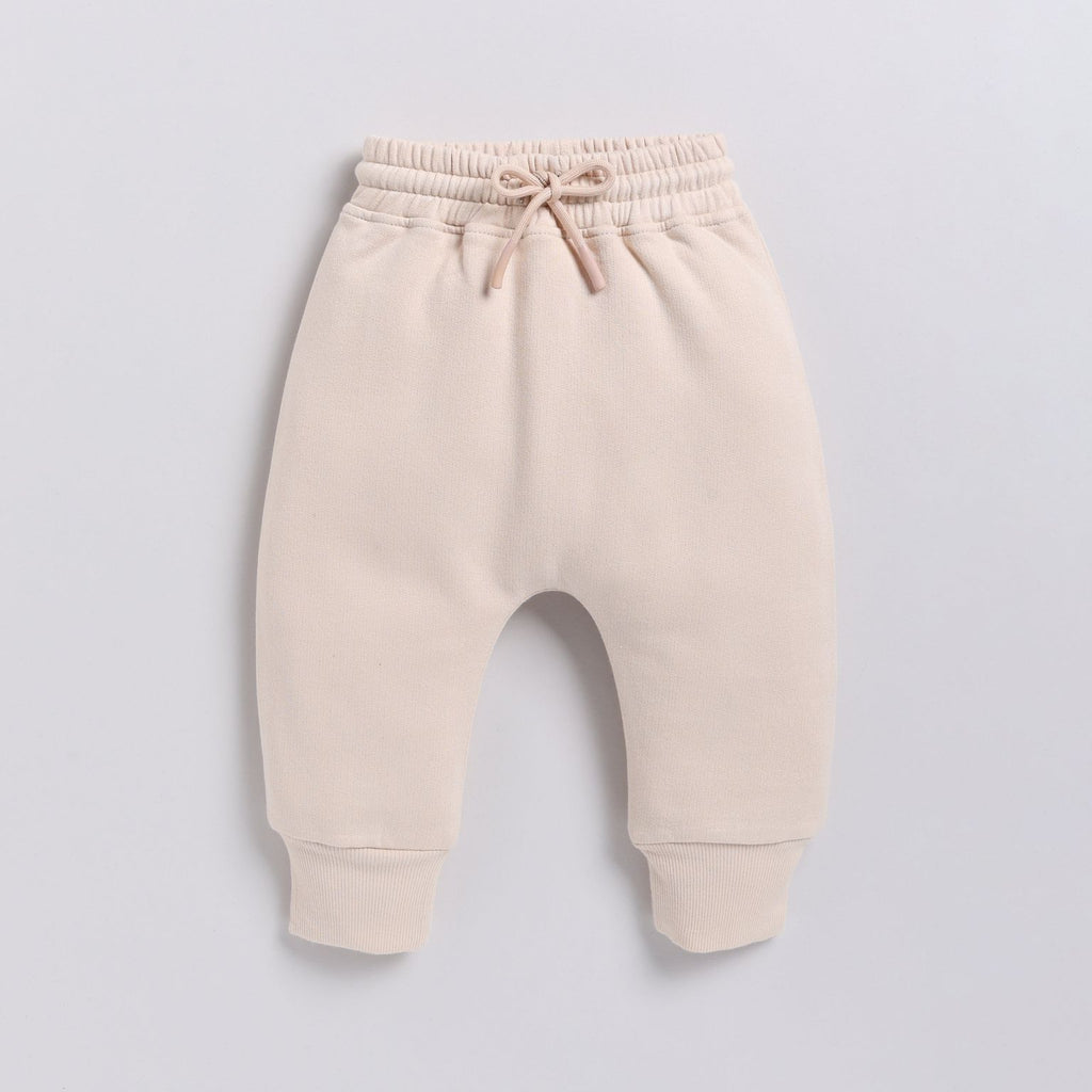 Organic Fleece Hoodie & Jogger Set-Almond