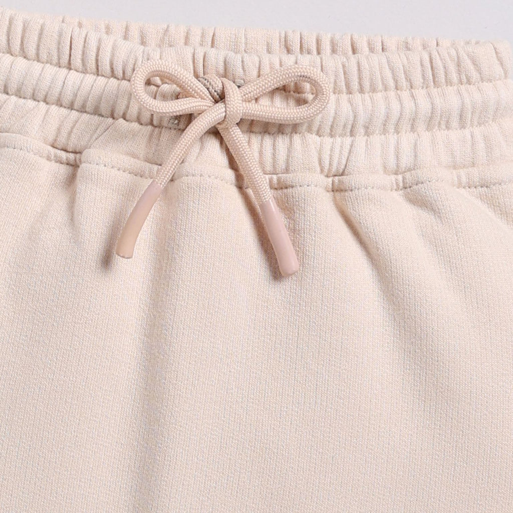 Organic Fleece Hoodie & Jogger Set-Almond