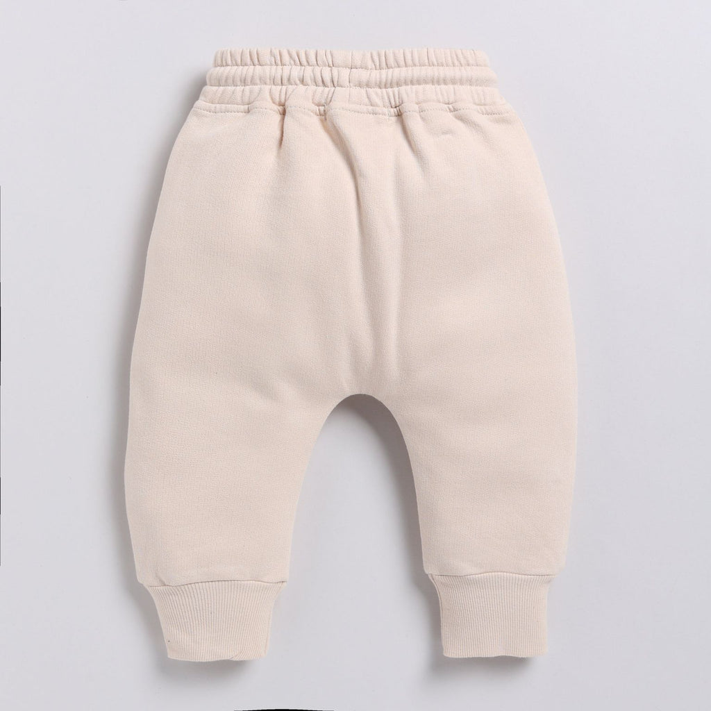 Organic Fleece Hoodie & Jogger Set-Almond