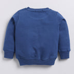 Organic Fleece Over Size Sweatshirt-Dark Blue