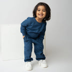 Organic Fleece Relaxed Jogger-Dark Blue