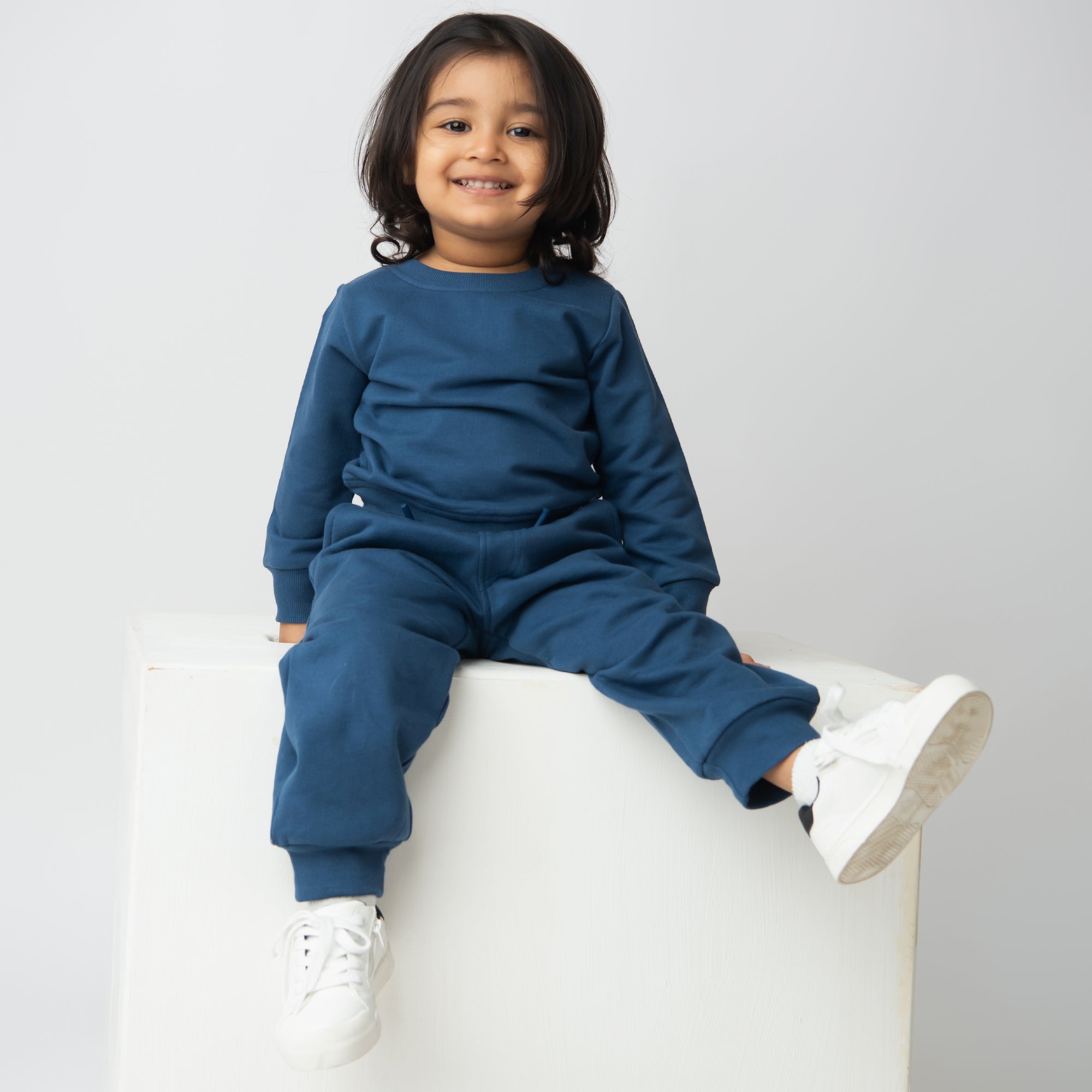 Organic Fleece Relaxed Jogger-Dark Blue