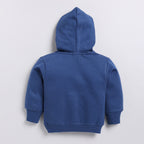 Organic Fleece Over Size Hoodie-Dark Blue