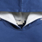 Organic Fleece Over Size Hoodie-Dark Blue