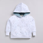 Organic Fleece Over Size Hoodie-Constellation Bear