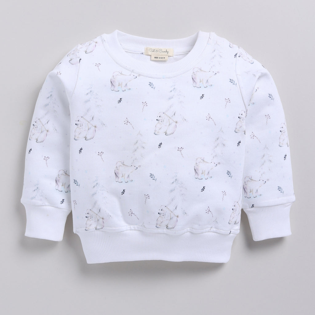 Organic Fleece Over Size Sweatshirt-Constellation Bear