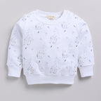 Organic Fleece Over Size Sweatshirt-Constellation Bear