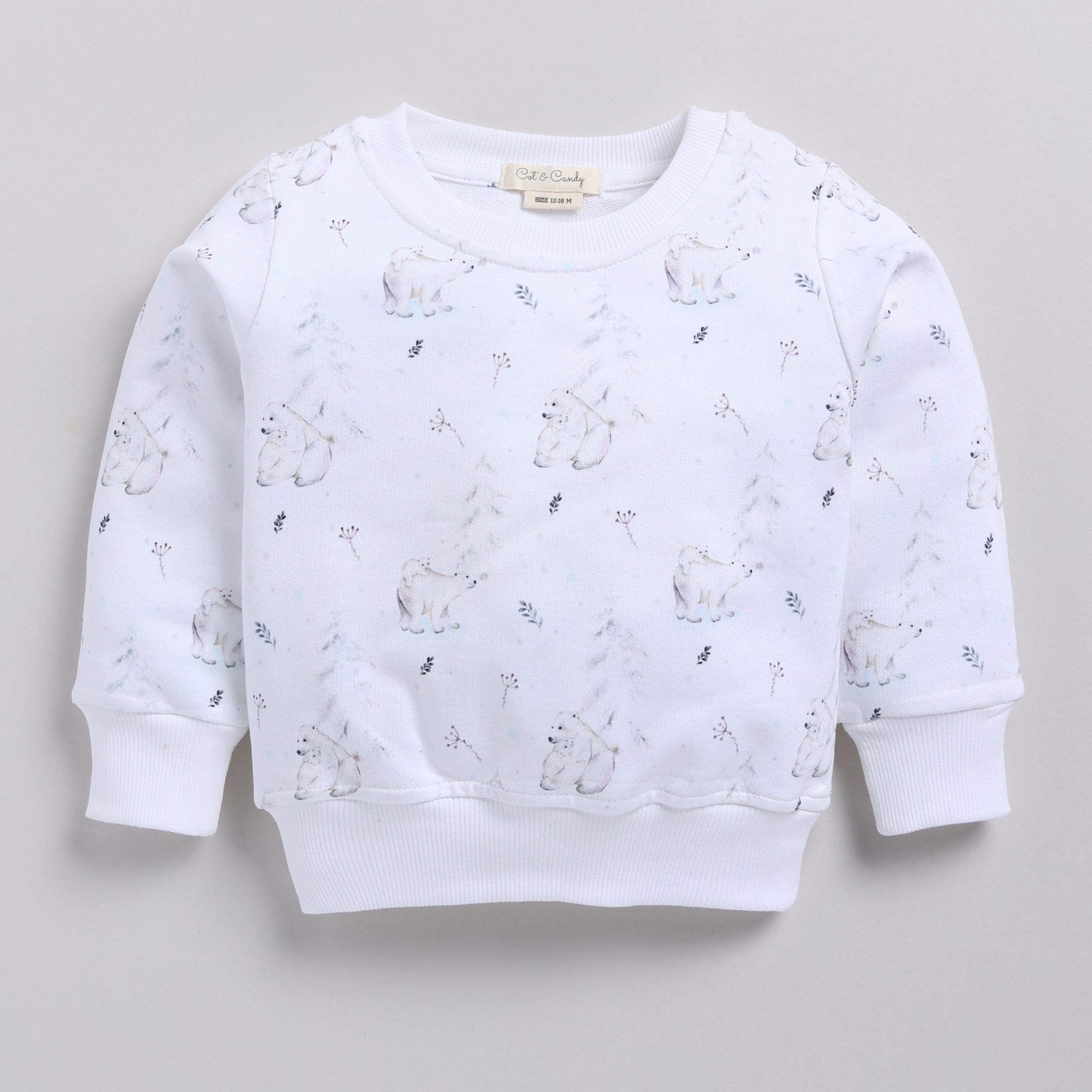 Organic Fleece Over Size Sweatshirt-Constellation Bear