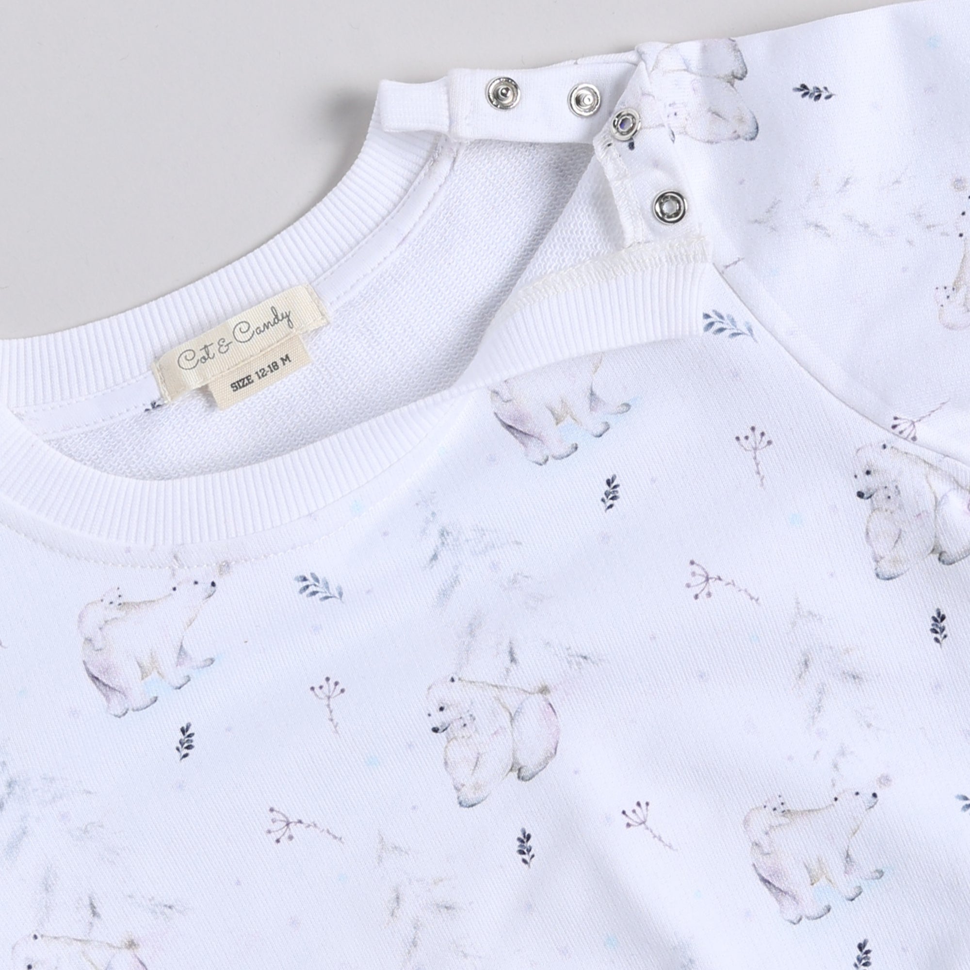 Organic Fleece Over Size Sweatshirt-Constellation Bear