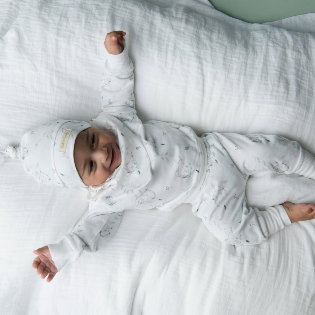 Organic Fleece Over Size Sweatshirt-Constellation Bear