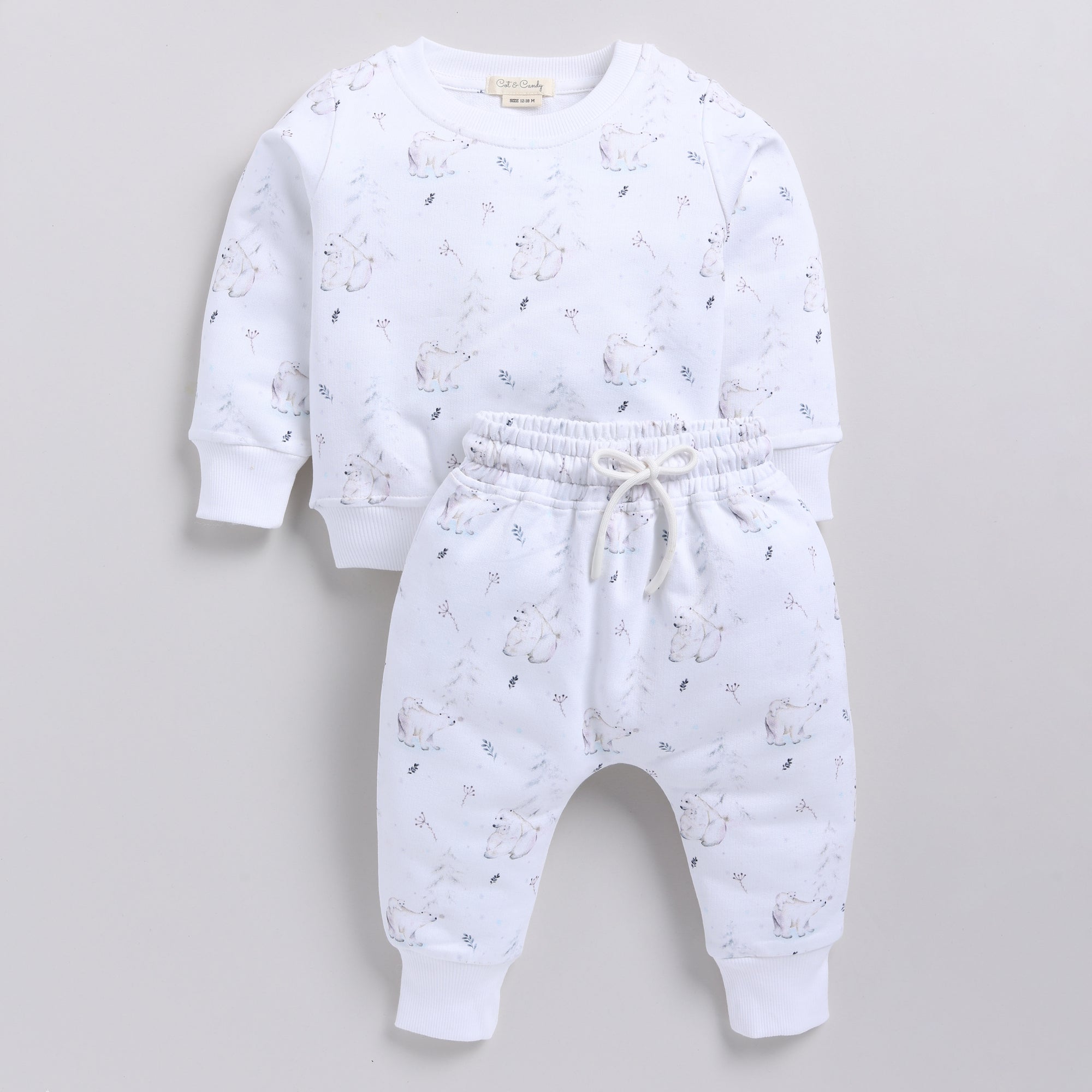 Organic Fleece Sweatshirt & Jogger Set-Constellation Bear