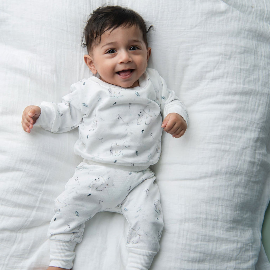 Organic Fleece Over Size Relaxed Jogger-Constellation Bear