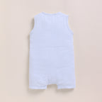 Organic Muslin Half Romper-Ice Melt