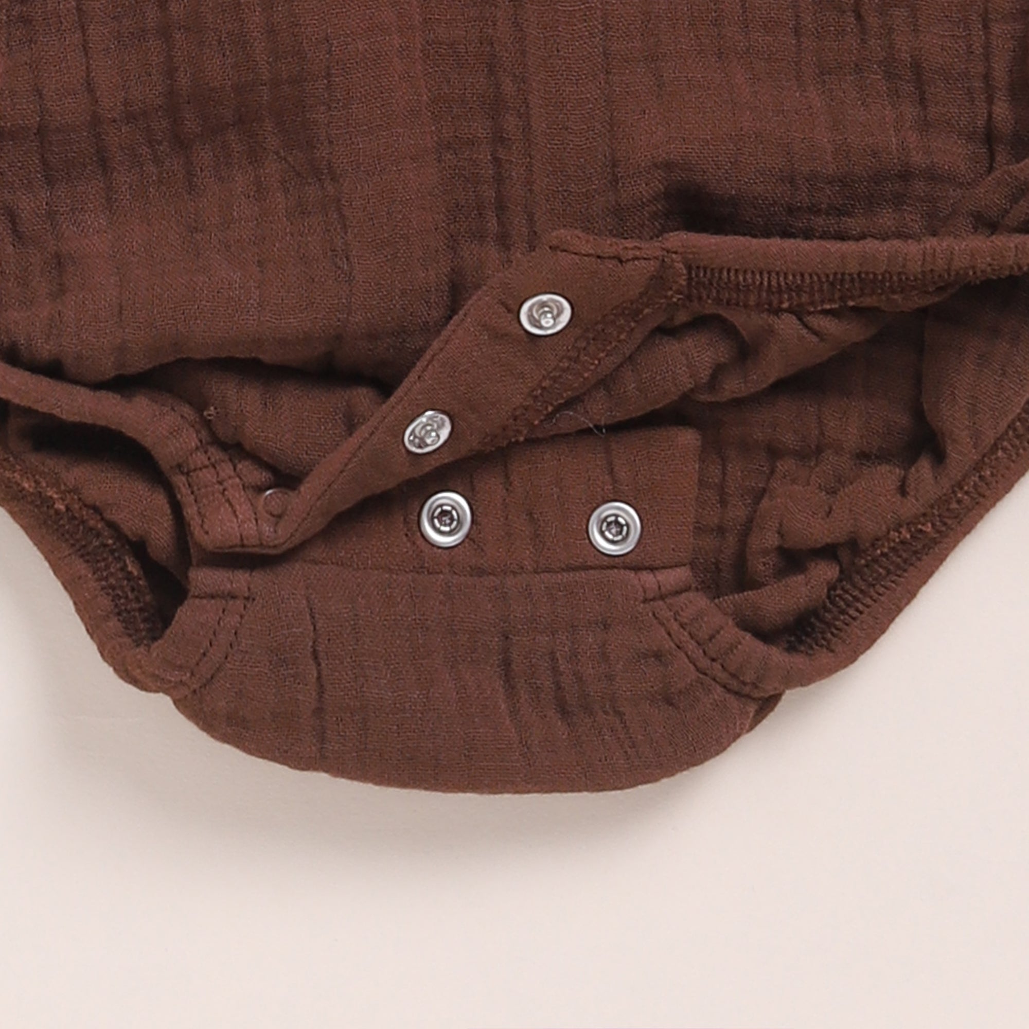 Organic Muslin Bubble Romper-Cocoa Whisper