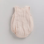 Organic Muslin Bubble Romper-Petal Pink